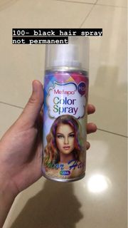 Hair color spray black temporary