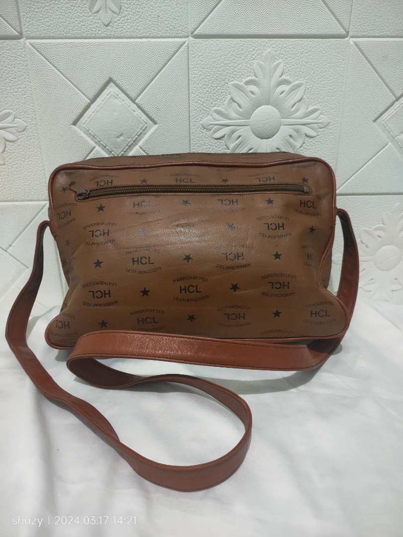 HCL Germany leather sling bag, Barang Mewah, Tas Dompet di Carousell