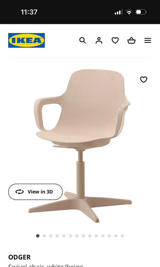 Ikea odger swivel chair clearance