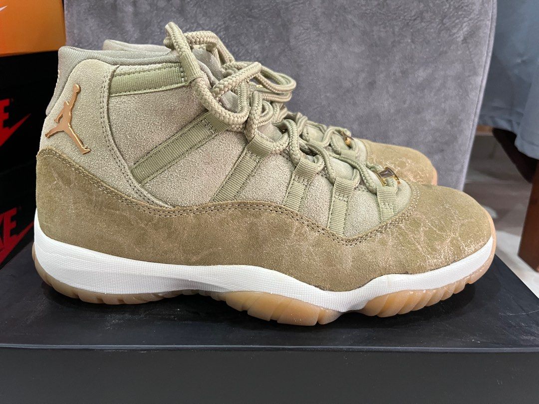 Jordan retro 11 olive green cheap