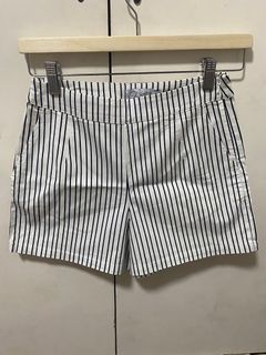 Just G Black and White Striped Shorts