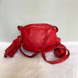 La Bagagerie Red Knot Leather Crossbody Bag