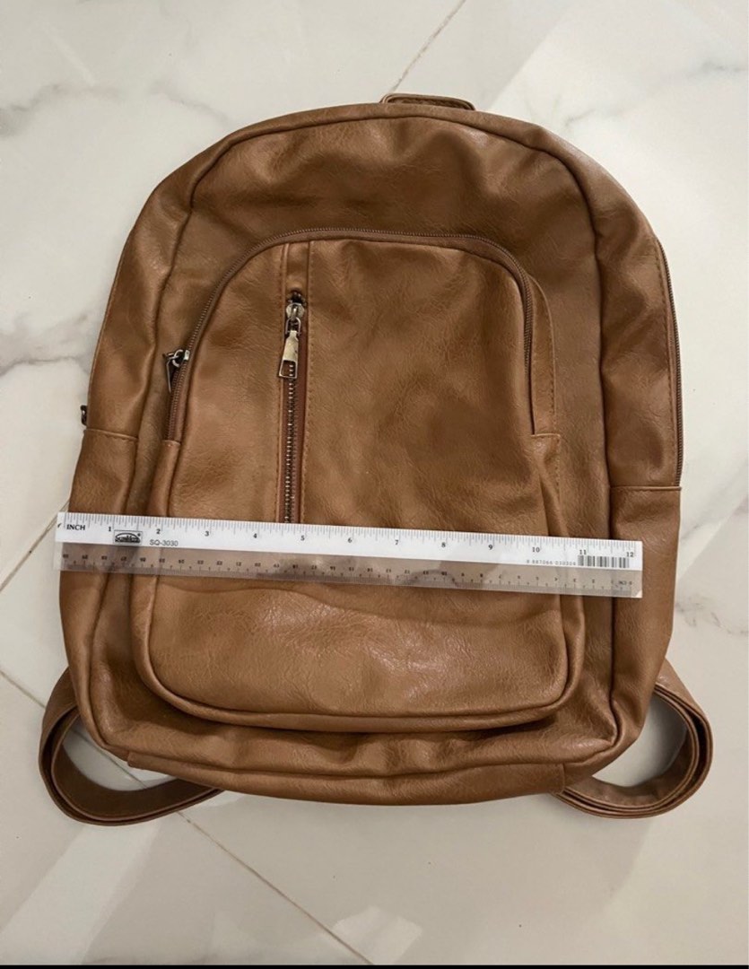 leather like backpack