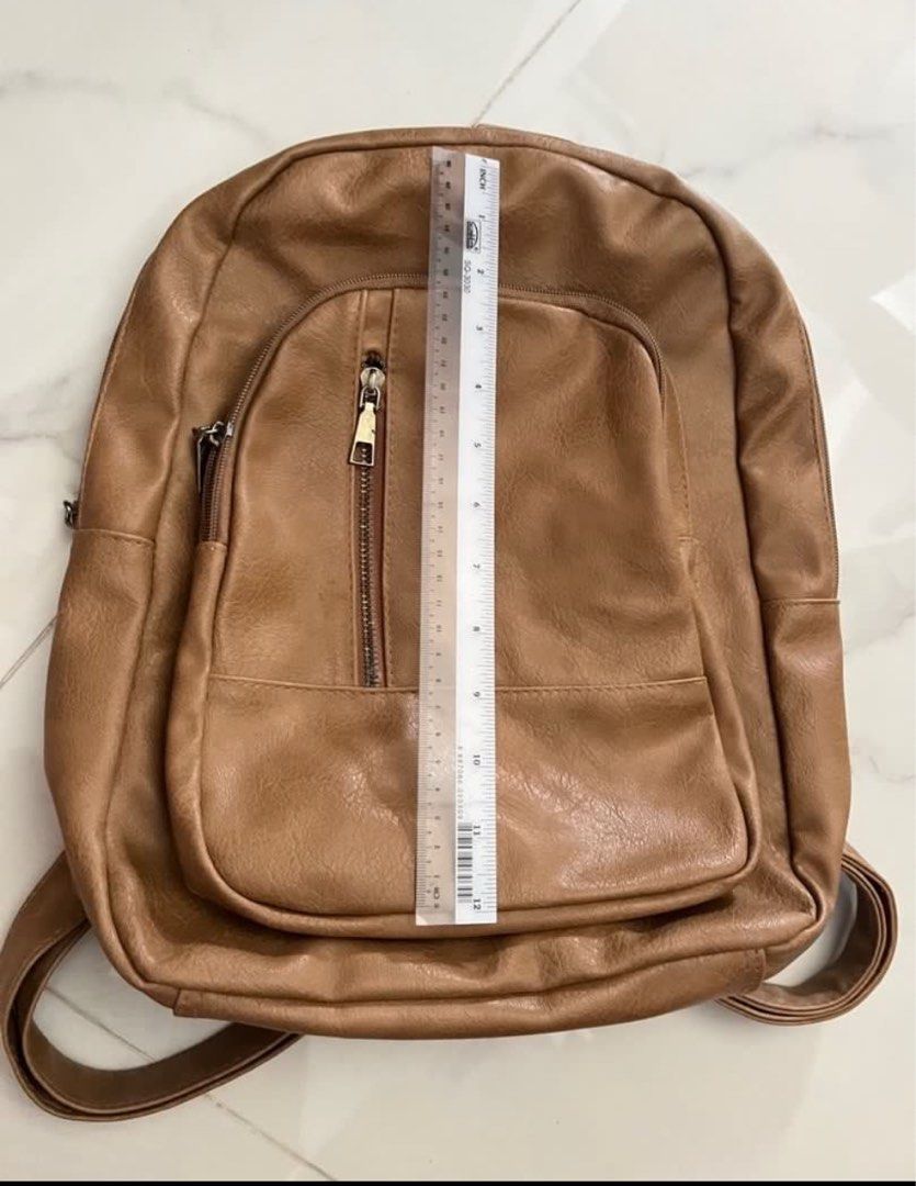 leather like backpack