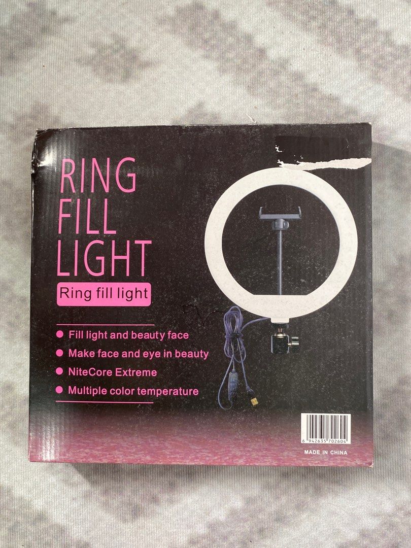 LED Ring Light (Category: Lighting & Studio Equipment) located in Singapore. Submitted by abdul.muhaimin1 (Listing ID 1293464146, Image 2). Description: RING FILL LIGHT - MULTIPLE COLOR TEMPERATURE - COMES WITH STAND.