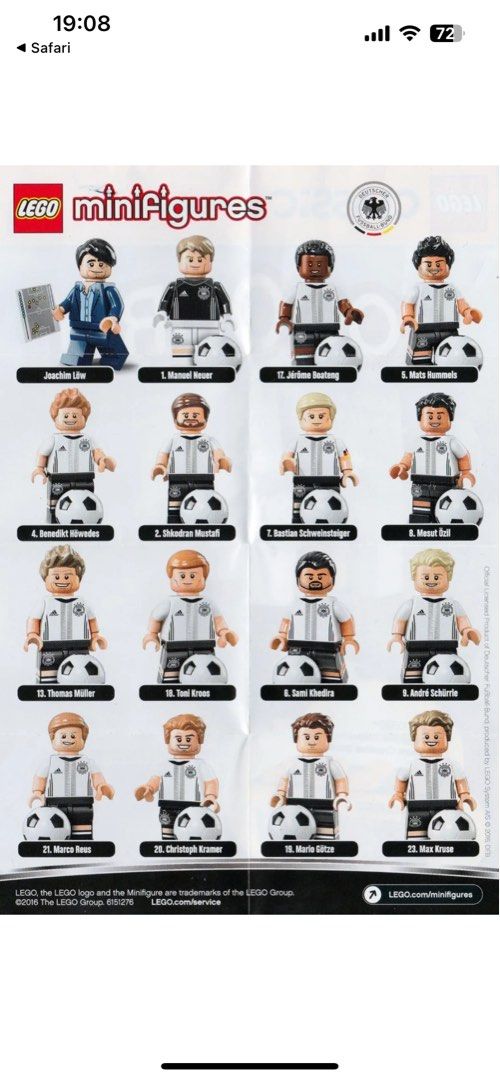 LEGO Minifigures DFB German Football Soccer Series 71014 絕版rare