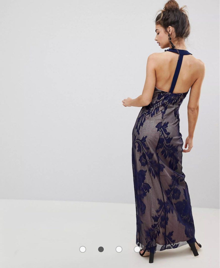 Little Mistress embellished high neck maxi dress Women s Fashion Dresses Sets Dresses on Carousell