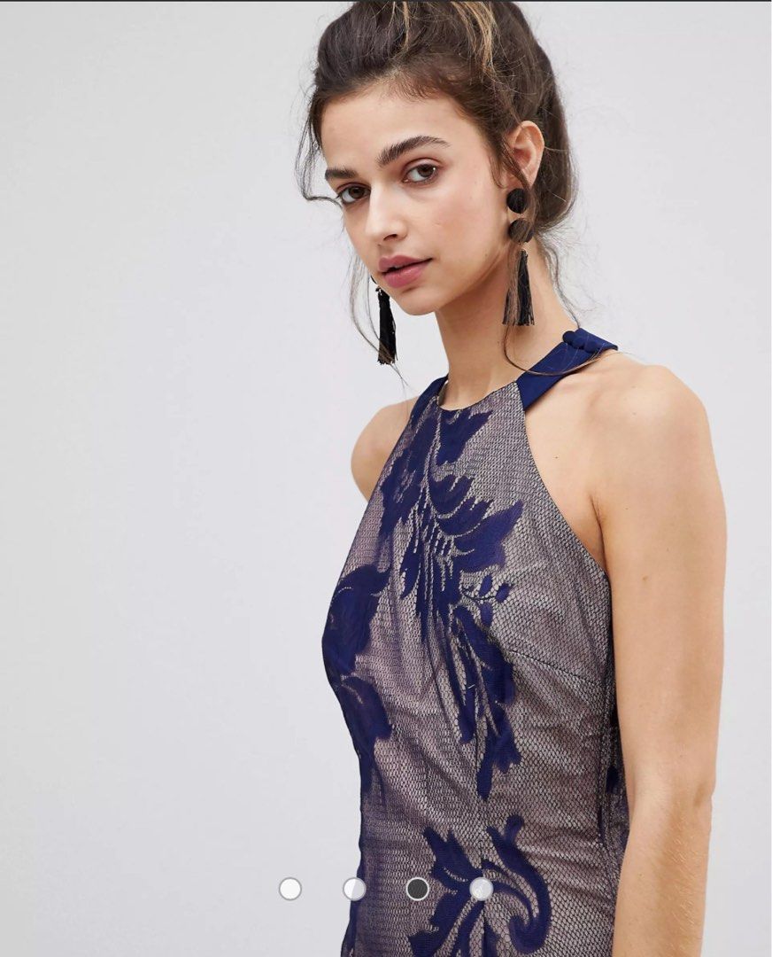 Little Mistress embellished high neck maxi dress Women s Fashion Dresses Sets Dresses on Carousell