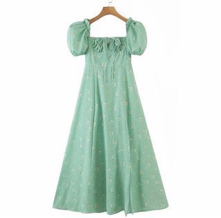 Maxi Sage Green Floral Dress