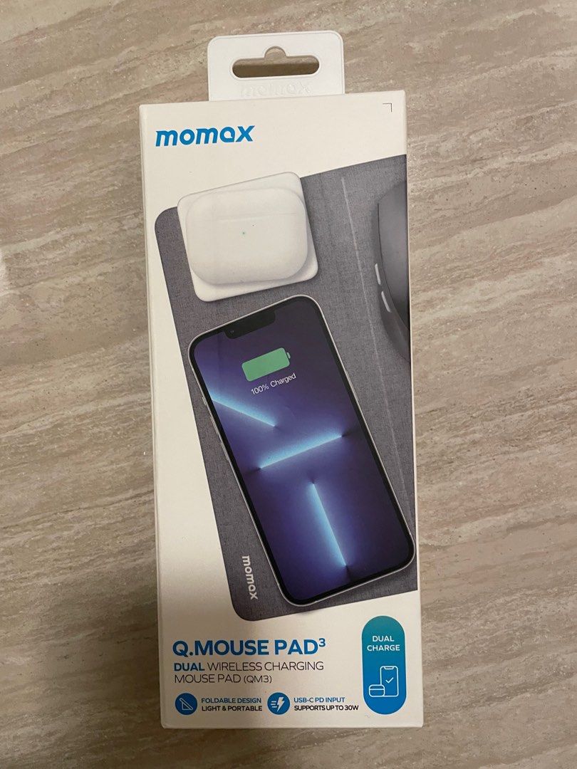 Q Mouse Pad Momax Q Pad Dual MOMAX Q Mouse Pad3 Dual Wireless