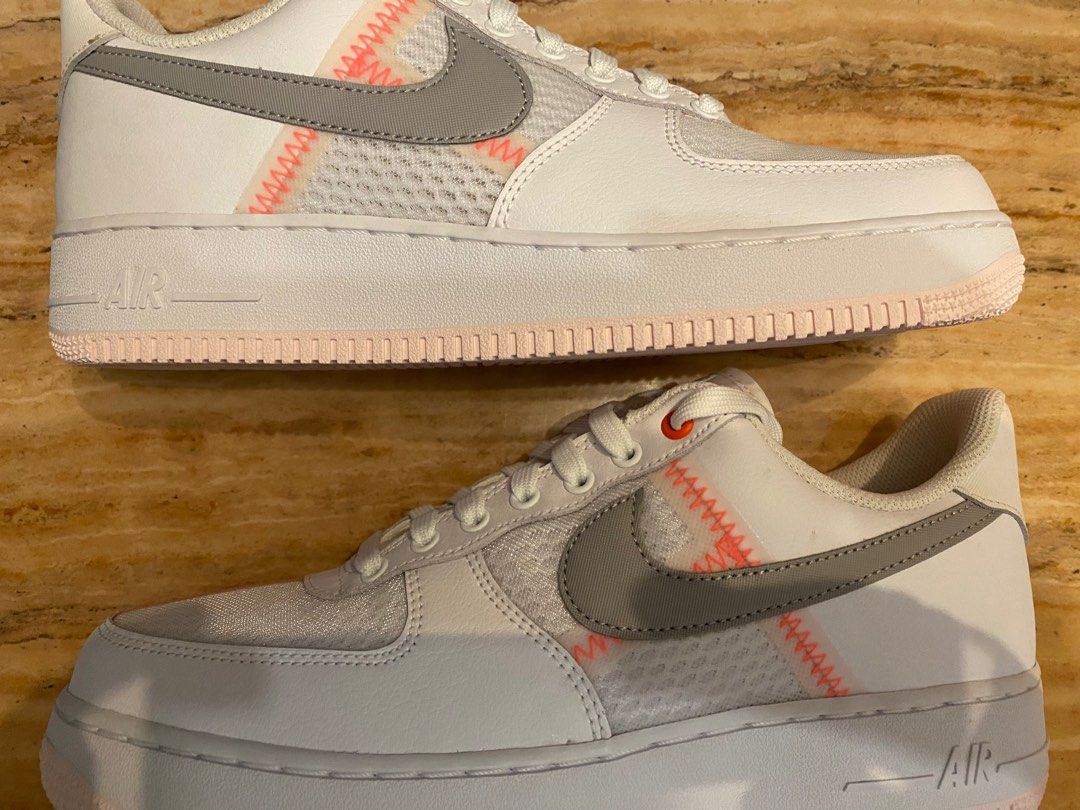 BNIB Nike Air Force 1 Low transparent white atmosphere grey Men s Fashion Footwear Sneakers on Carousell