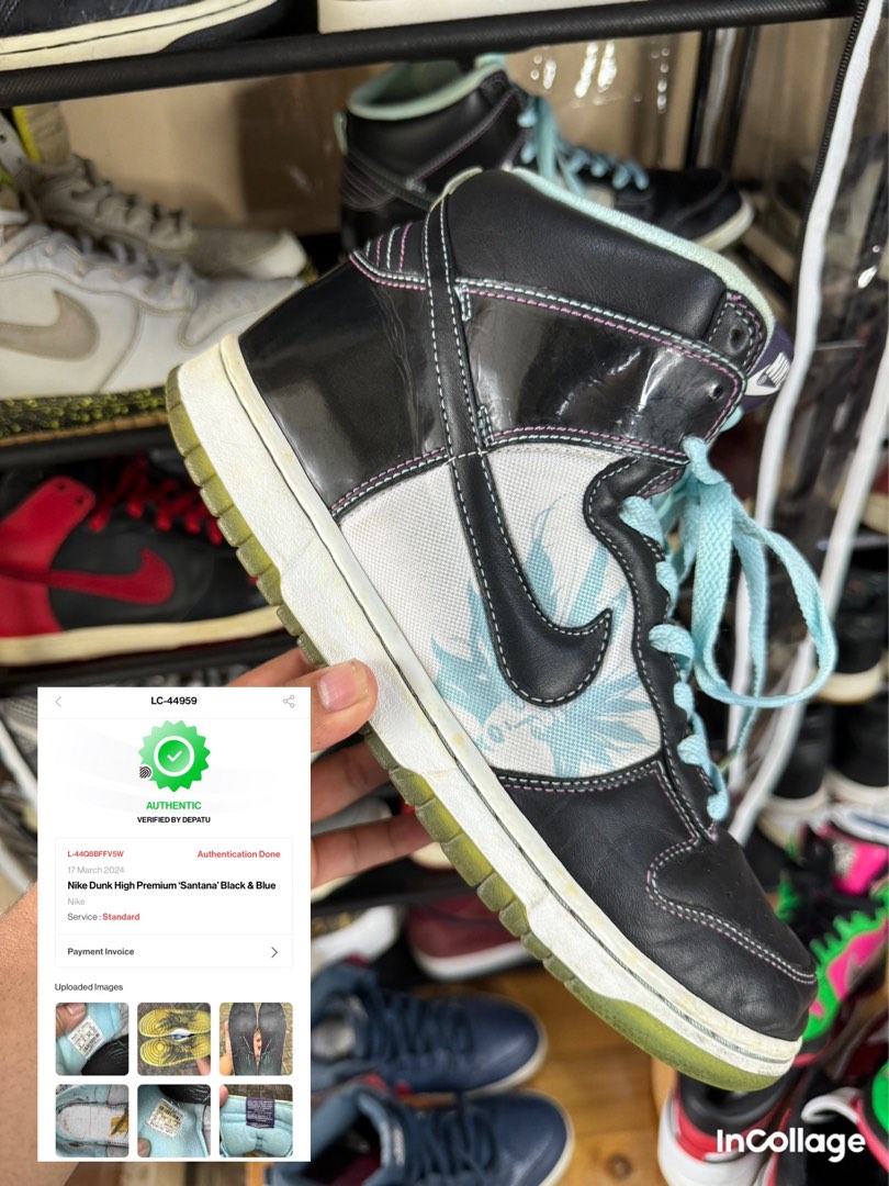 Nike dunk high premium Santana Fesyen Pria Sepatu Sneakers di Carousell