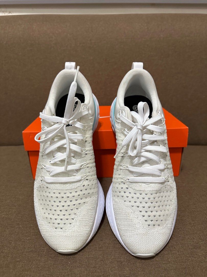 nike react infinity run flyknit 2 white glacier ice