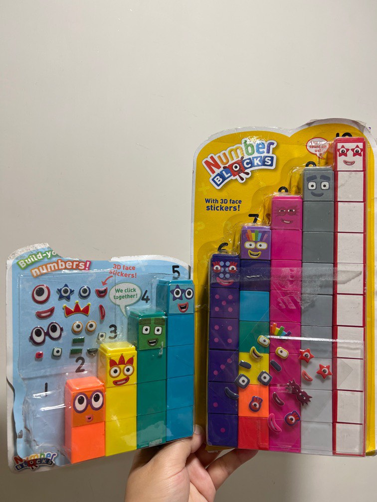 Numberblocks 數粒 2-10 組合 共54粒 連貼紙 名幼 數學, 兒童&孕婦用品, 嬰兒玩具 - Carousell