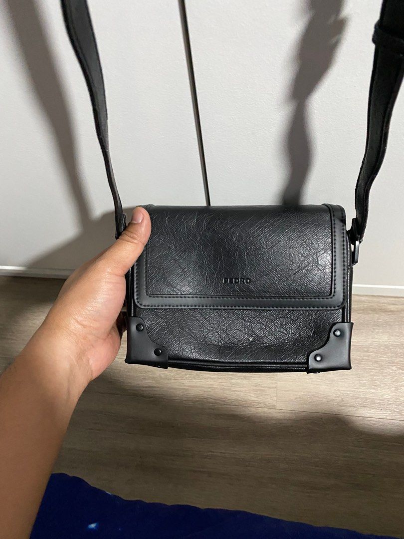 Pedro leather sling bag Luxury Bags Wallets on Carousell