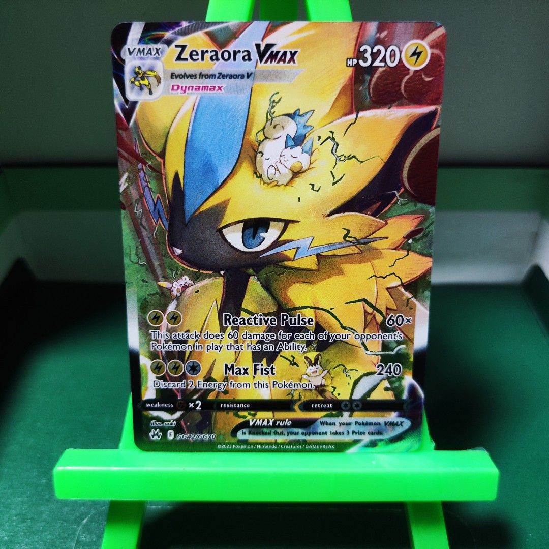 Azure Vmax Pokemon Pokemon TCG - Zeraora Vmax Galarian Gallery, Hobbies & Toys, Toys ...