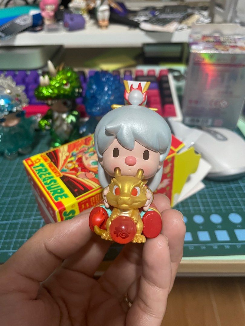Pop Mart Precious Loong The Treasure Series (Category: Designer & Blind Box Toys) located in Pasig City. Submitted by kimstore_ (Listing ID 1293520596, Image 2). Description: With box and foil.