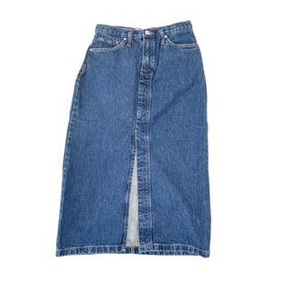 [preloved] MANGO Denim Midi Skirt — Small • Last Price Posted — FREE SHIPPING WITHIN METRO MANILA