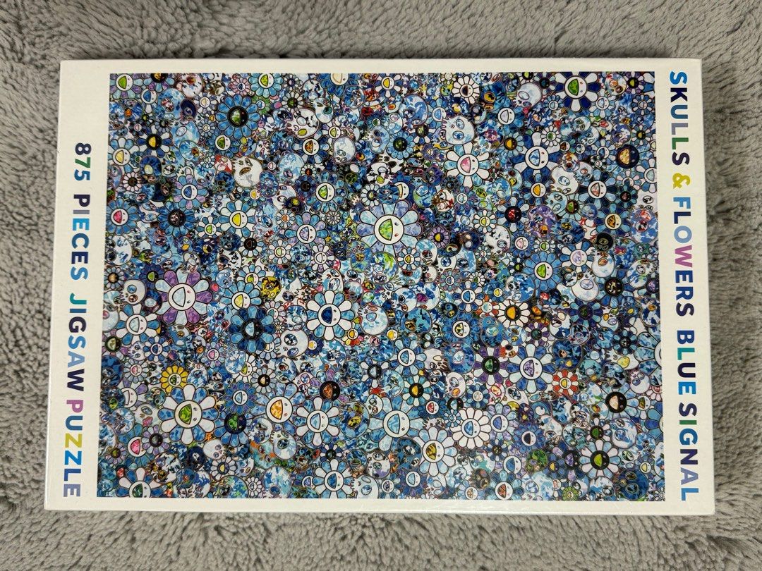 全新現貨］村上隆Puzzle - Skulls & Flowers Blue Signal, 興趣及遊戲 