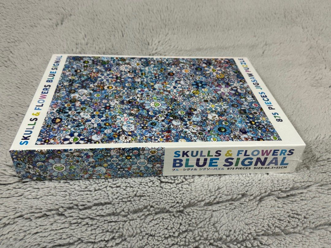 全新現貨］村上隆Puzzle - Skulls & Flowers Blue Signal, 興趣及遊戲 