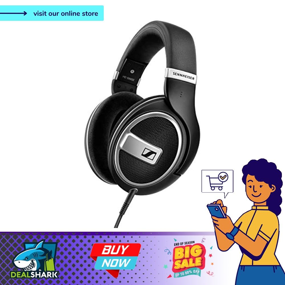 Sennheiser HD 599 SE Around Ear Open Back Headphone Black Large Black Single Audio Earphones on Carousell