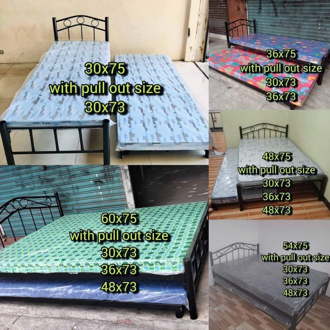 SINGLE BED FRAME WITH PULL OUT (Category: Bed Frames & Mattresses) located in Cavite. Submitted by eiggeranepol (Listing ID 1293370864, Image 1). Description: SINGLE BED FRAME WITH PULL OUT ✨ONHAND ✨READY TO DELIVER ✨ALL BRANDNEW ✨FREE DELIVERY SELECTED AREAS IN CAVITE✨ ✨WE DELIVER IN LAS PIÑAS, PARAÑAQUE, MUNTINLUPA, LAGUNA, CAVITE, TAGAYTAY AND BATANGAS✨ ✨DELIVERY CHARGE DEPEND ON YOUR LOCATION☺️ ⏩PM FOR FAST TRANSACTION😘📲 👉Mode of Payment👌