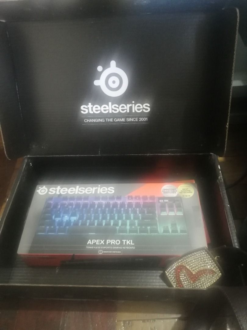 Steelseries Apex PRO TKL (Category: Computer Keyboard) located in Baguio. Submitted by pass-sa-barat (Listing ID 1293359571, Image 1). Description: Tested and works well with SteelSeries GG app for different effects RGB lights set up. .