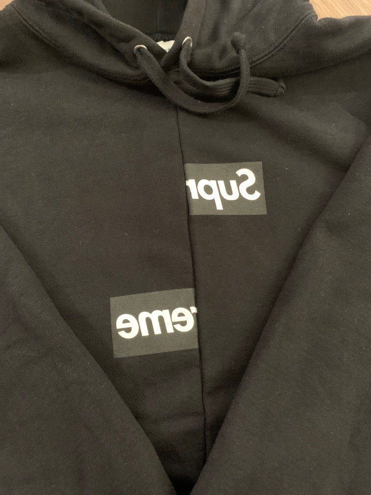 Supreme comme des garcons shirt split box logo hooded sweatshirt 2025
