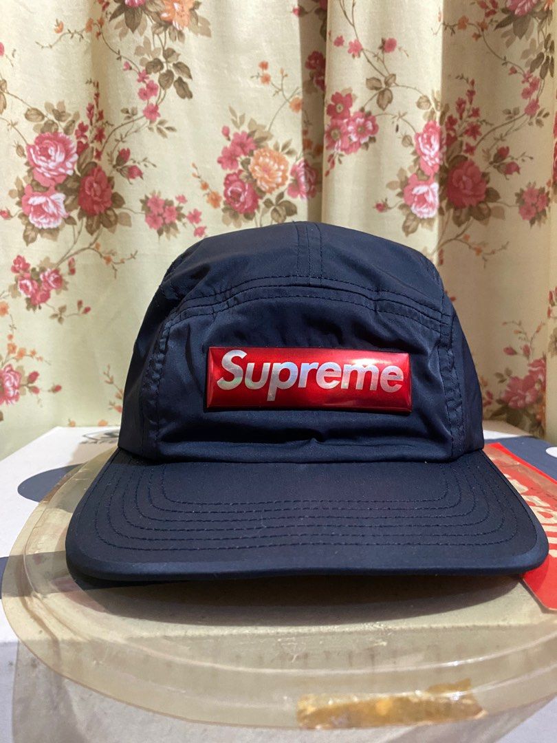 Supreme Liquid Metal Logo Camp Cap