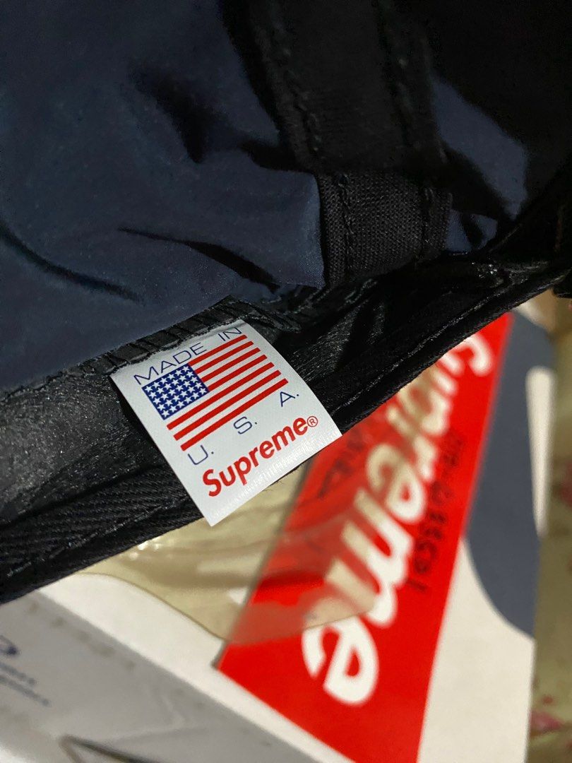 Supreme liquid metal logo camp cap on sale
