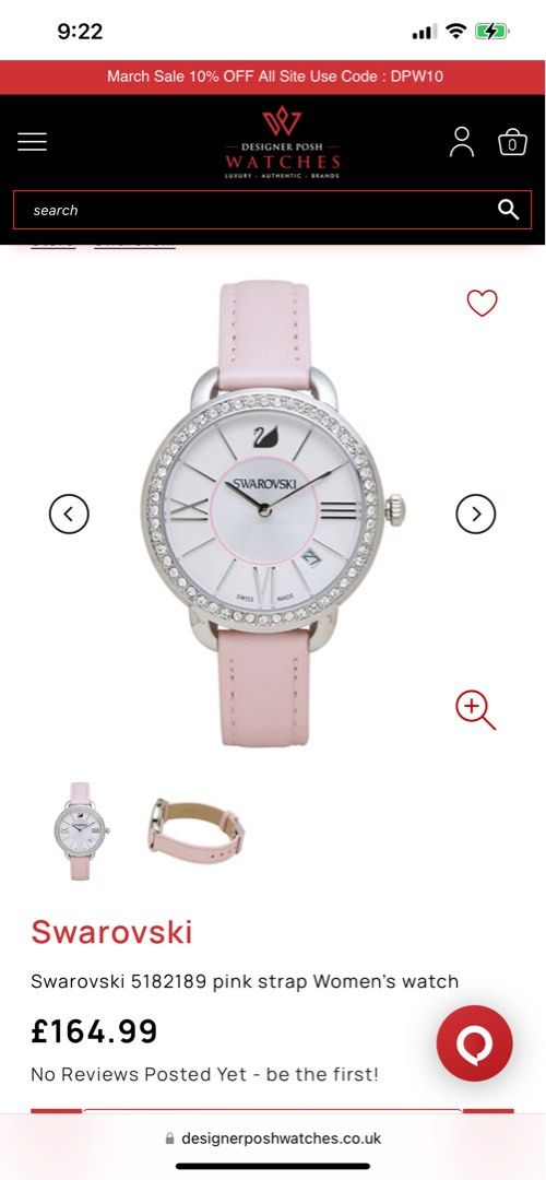 Swarovski 5182189 pink strap Women s watch