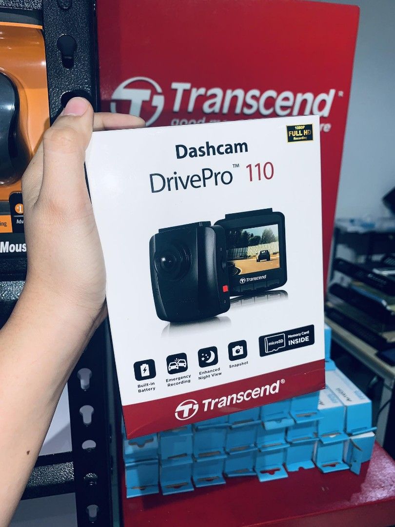 Transcend DrivePro 110 Dashcam 32GB TS-DP110M-32G (Category: Video Cameras) located in Makati City. Submitted by techubstoreandaccessories (Listing ID 1293352470, Image 3). Description: Transcend DrivePro 110 Dashcam 32GB TS-DP110M-32G Ready for Pick-Up / Same Day Delivery Via Lalamove‼️ DETAILS: ✅ Actual Picture Posted. ✅BRAND NEW, SEALED, & ORIGINAL. ✅7 Days Replacement for Factory Defects and 1year Limited Warranty. (Terms and conditions apply