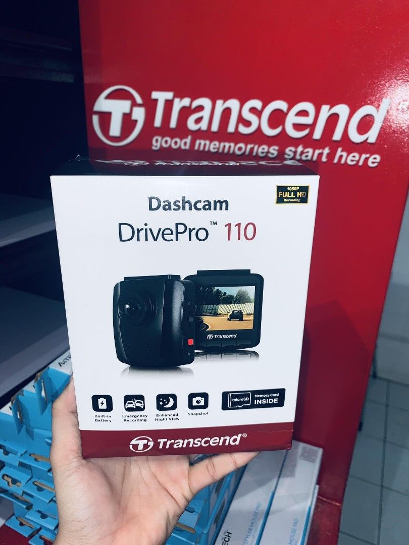 Transcend DrivePro 110 Dashcam 32GB TS-DP110M-32G (Category: Video Cameras) located in Makati City. Submitted by techubstoreandaccessories (Listing ID 1293352470, Image 1). Description: Transcend DrivePro 110 Dashcam 32GB TS-DP110M-32G Ready for Pick-Up / Same Day Delivery Via Lalamove‼️ DETAILS: ✅ Actual Picture Posted. ✅BRAND NEW, SEALED, & ORIGINAL. ✅7 Days Replacement for Factory Defects and 1year Limited Warranty. (Terms and conditions apply