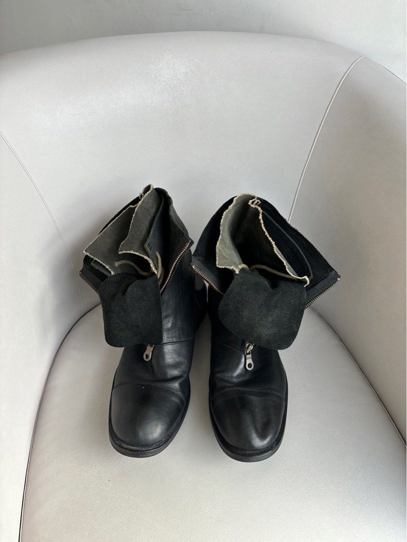 alfredoBANNISTER Denim layered boots y2k