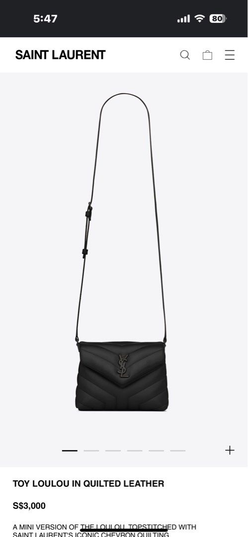 YSL Mini Toy Lou Lou Black Hardware Crossbody Luxury Bags Wallets on Carousell