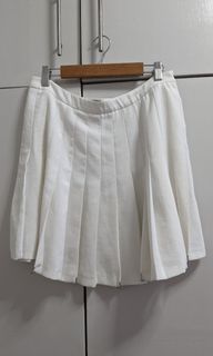 Zara White Pleated Tennis Skirt