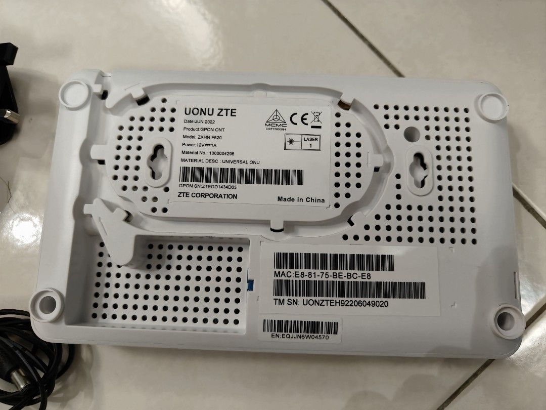 ZTE UONU GPON Unifi modem, Computers & Tech, Parts & Accessories