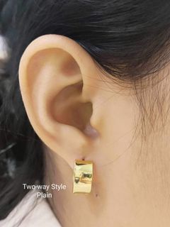 18k Two way style Hoop Earrings