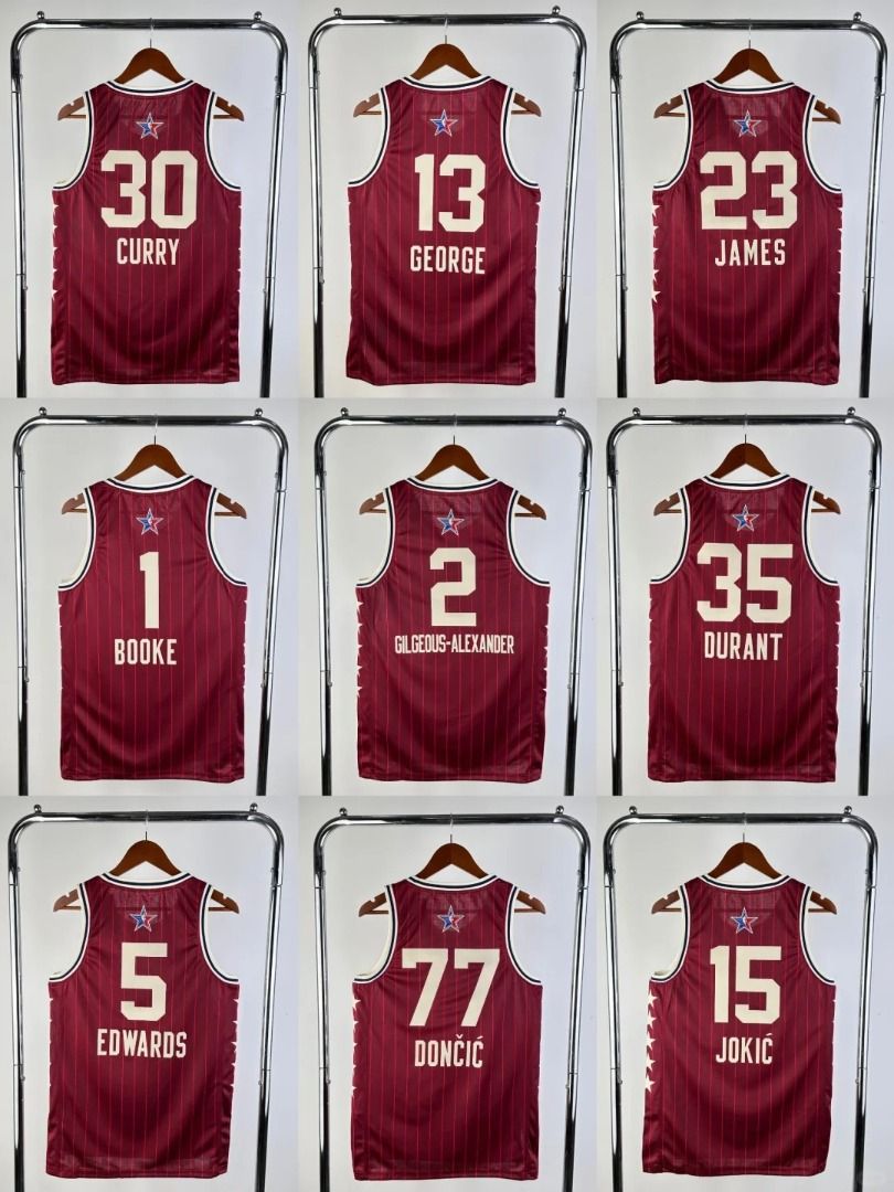 2024 NBA ALL STAR WEST JERSEY UNIFORM LEBRON CURRY DURANT