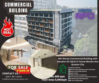8 Storey Commercial Building For SALE along Tomas Morato Avenue Quezon City