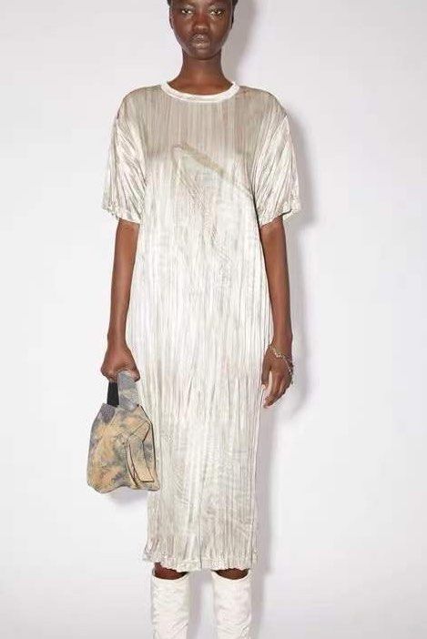 acne t shirt dress Acne Studios Oversized T-Shirt Dress in Optic White