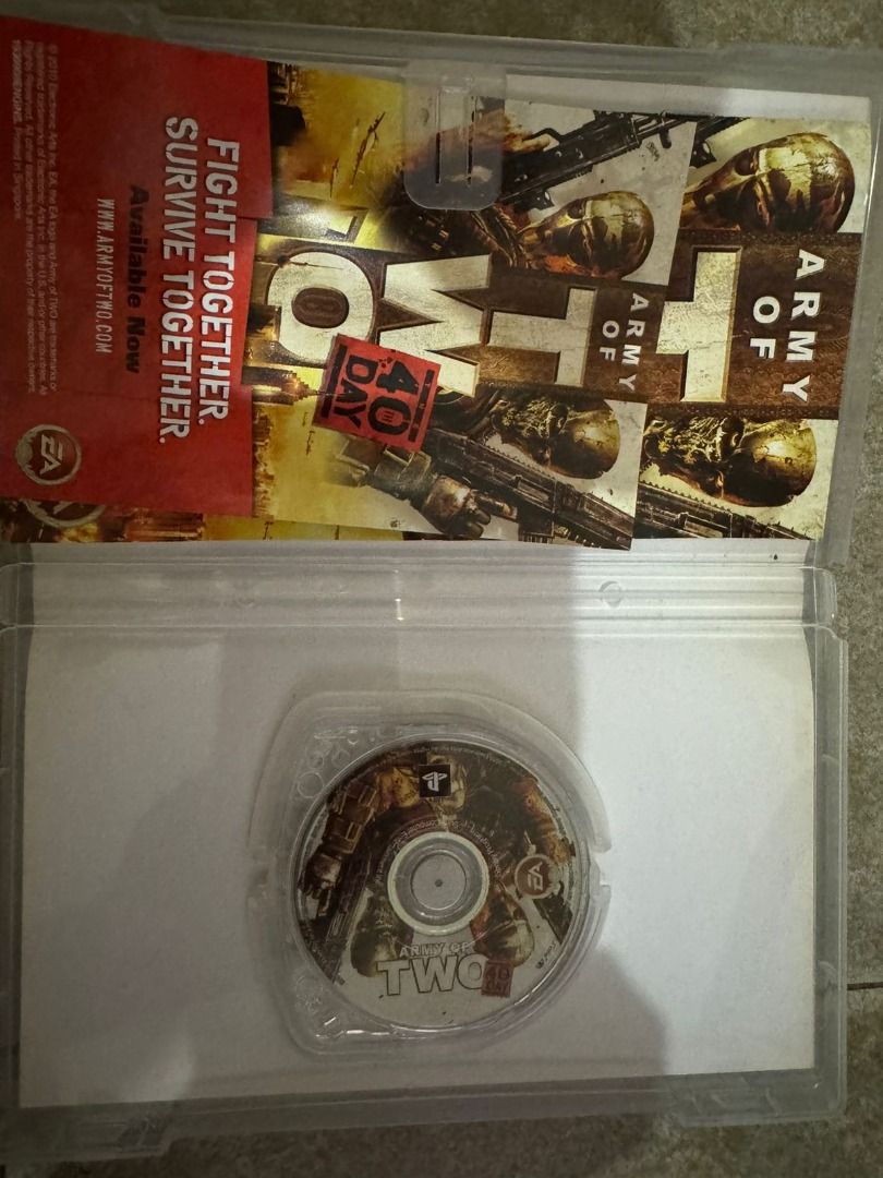 Army of Two PSP R3 (Category: PlayStation) located in Mandaluyong City. Submitted by evilchapel (Listing ID 1293573255, Image 3). Description: FS: Army of Two PSP R3 Complete (w/ Replacement Case) Payment: Bank Transfer, Meetup Meetups:, SM Megamall, Shangri La .
