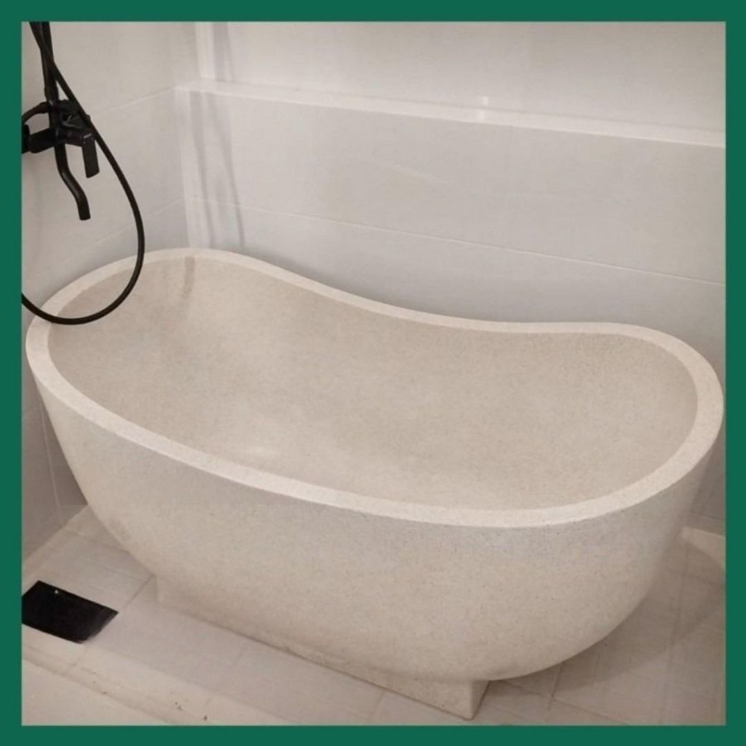 Bathtub Lengkung Terrazzo, Perabotan Rumah di Carousell