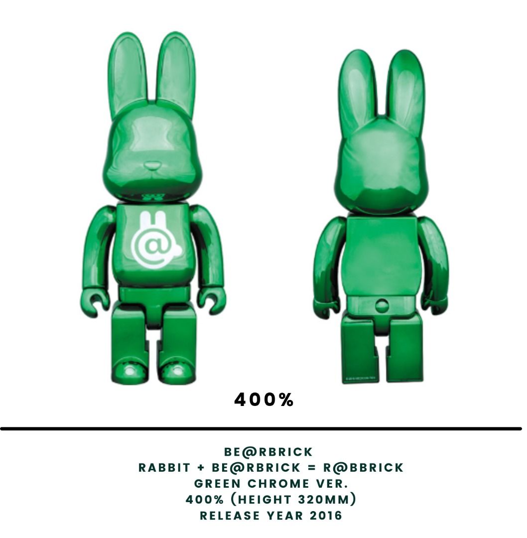 BE@RBRICK CHROME 400% GREEN