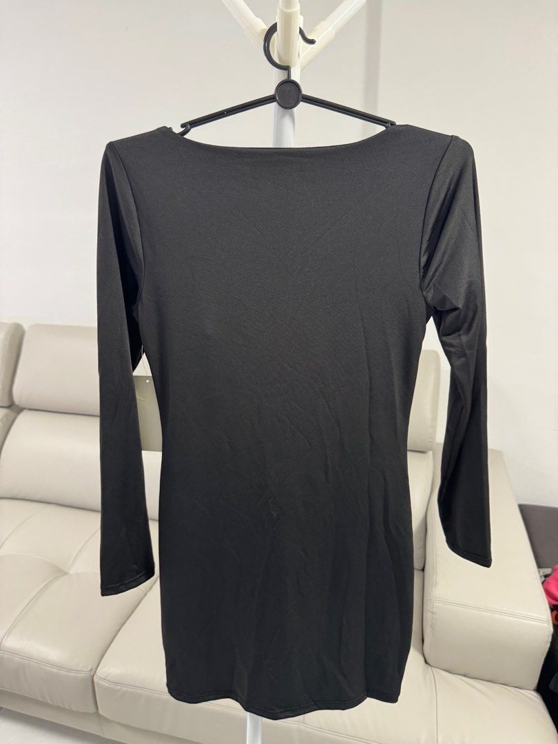 Black satin long sleeve dress, Tommy hilfiger navy blue dress, Topshop lacy  dress, Women's Fashion, Dresses & Sets, Dresses on Carousell