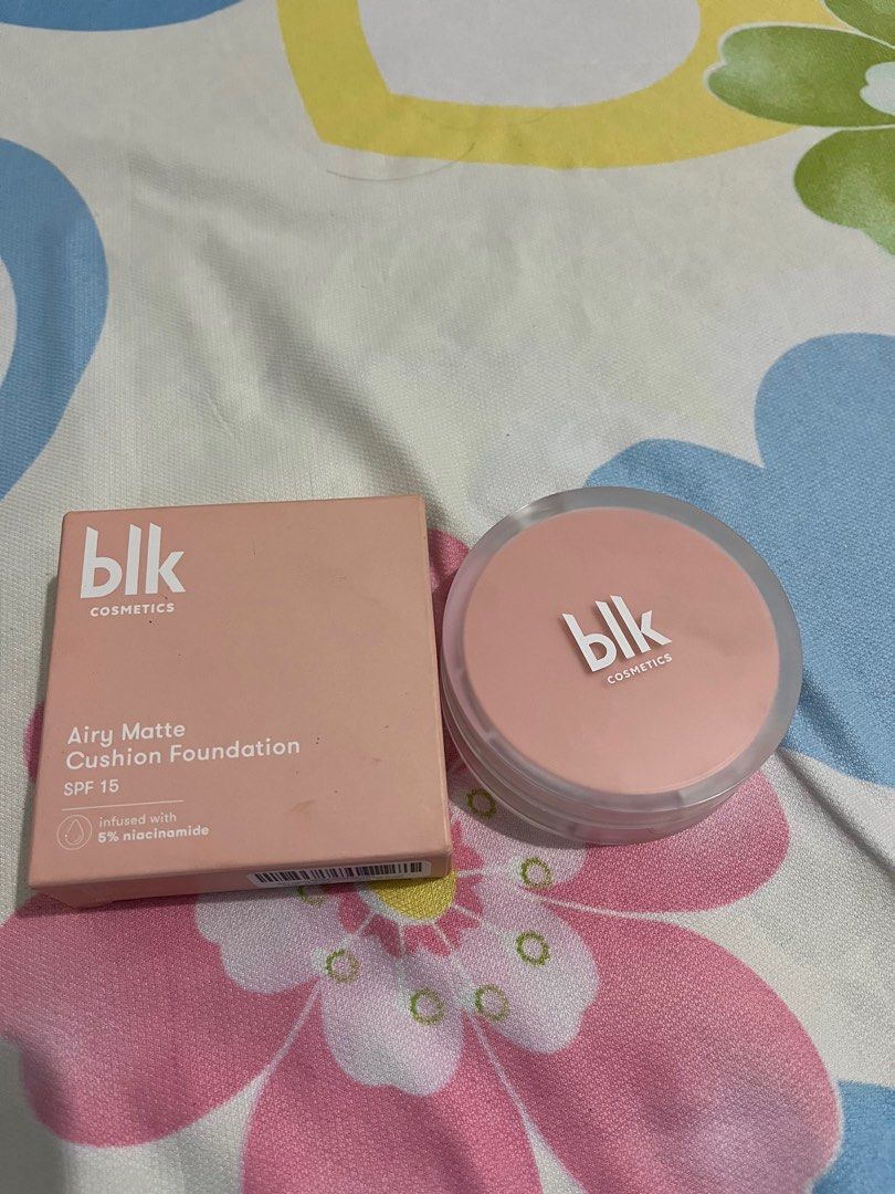 BLK Cosmetics Airy Matte Cushion Foundation (Category: Makeup) located in Bacolod City. Submitted by closetbyA (Listing ID 1293690536, Image 1). Description: BLK Cosmetics Airy Matte Cushion Foundation in shade OAT (Will sanitize the puff) Rfs: not my shade.