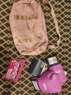 Boxing Gloves, Gym Bag, and Beaded Jump Rope