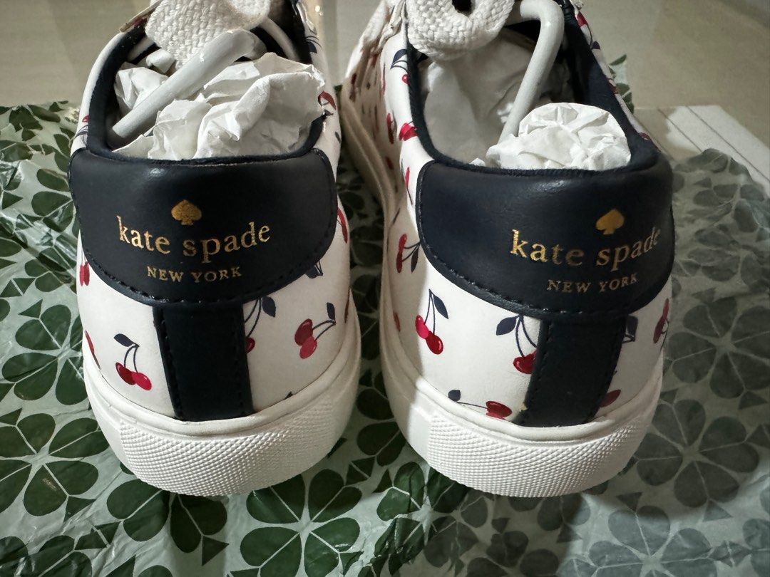Brand New Kate Spade Athena Dancing Cherries Sneakers Size 7.5 Women s Fashion Footwear Sneakers on Carousell