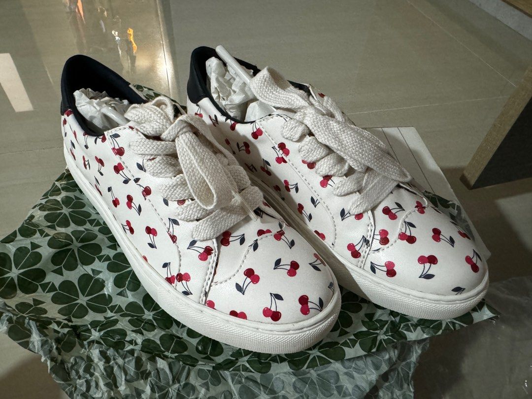 Brand New Kate Spade Athena Dancing Cherries Sneakers Size 7.5 Women s Fashion Footwear Sneakers on Carousell