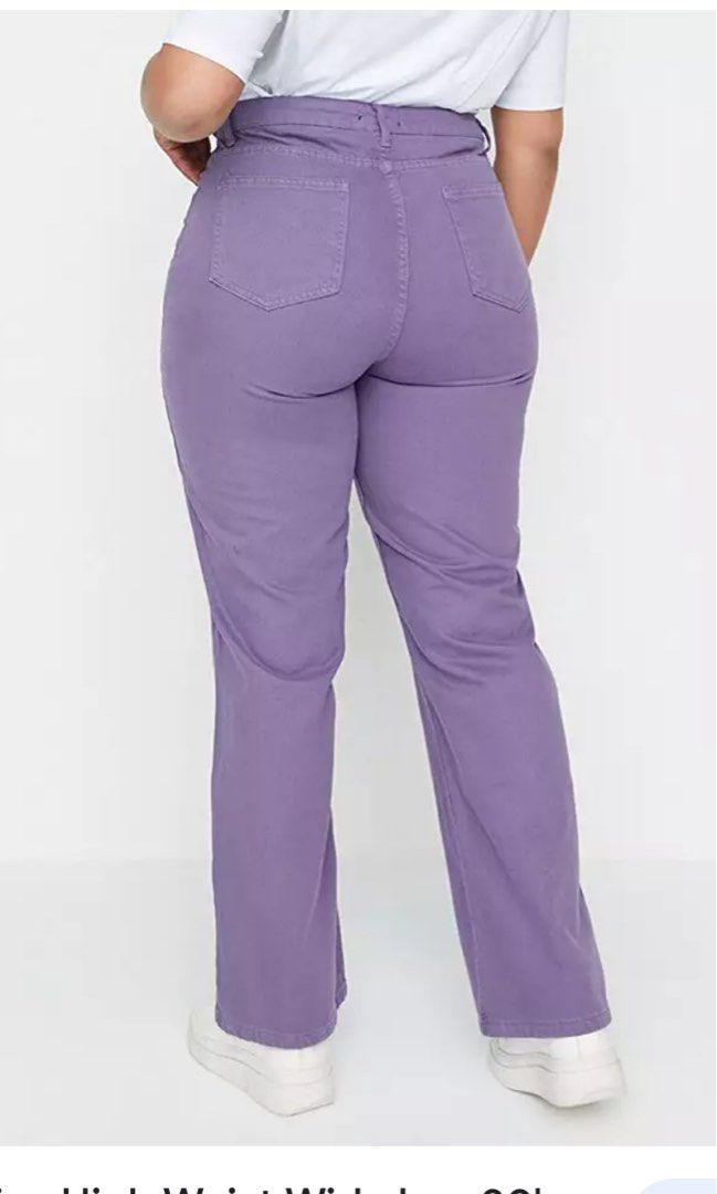 BRAND NEW PLUS SIZE HIGH WAIST PURPLE JEANS Women s Fashion Bottoms Jeans Leggings on Carousell